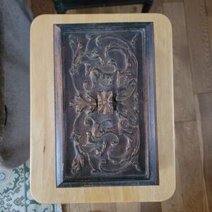 Vintage Ornate Wooden Bible Box